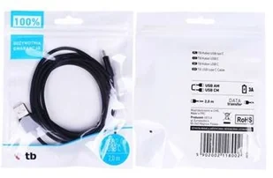 TB Kabel Kabel USB USB-USB C 2 m czarny sznurek-AKTBXKUCSBA200B AKTBXKUCSBA200B - Kable komputerowe i do monitorów - miniaturka - grafika 6
