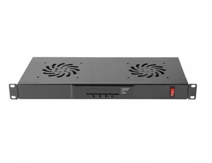 Lanberg Panel wentylacyjny do szafy 19" czarny AK-1502-B - Akcesoria do szaf serwerowych - miniaturka - grafika 4