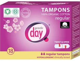 Gentle Day TAMPONY ZE 100% BAWEŁNY EKOLOGICZNEJ - REGULAR 18szt. - Tampony - miniaturka - grafika 2