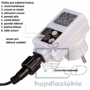 VOLTRONIC Świąteczny łańcuszek - gwiazdki - 61 diod LED ciepły biały + - Oświetlenie świąteczne - miniaturka - grafika 9