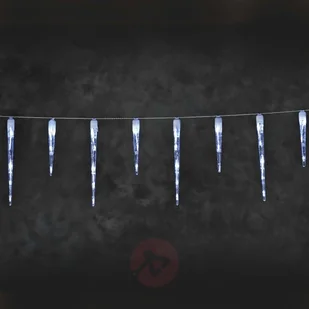 Konstsmide 2746 202 LED lodu deszczu kurtyna świetlna z czopem 16/na zewnątrz (IP44)/zewnętrzny transformator 24 V/24 białych zimnych diod/biały przewód (2746-202) - Pozostałe oświetlenie - miniaturka - grafika 3