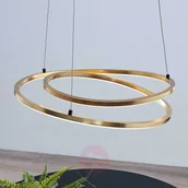 Lampy sufitowe - LINDBY Lindby Davian lampa wisząca LED ściemniana mosiądz - miniaturka - grafika 1