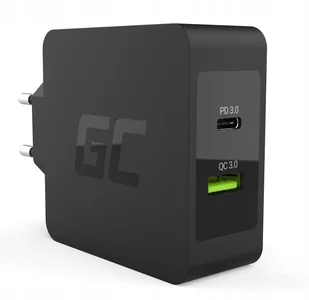 Green Cell Ładowarka USB-C 30W Power Delivery z portem USB QC3.0 i przewodem USB-C GreenCell) CHAR08 - Ładowarki do telefonów - miniaturka - grafika 4