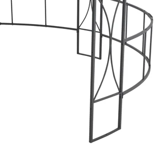 vidaXL Altana, 300 x 290 cm, biała, okrągła - Altany ogrodowe - miniaturka - grafika 5