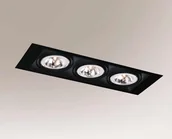 Lampy sufitowe - Shilo oprawa sufitowa Muko 3xES111 czarna wpuszczana 3314 - miniaturka - grafika 1