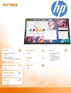 HP E24 G4 FHD Monitor HO-without stand 9VF99A9 9VF99A9 - Monitory - miniaturka - grafika 2