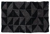 Dywaniki łazienkowe - MSV dywan łazienkowy calula z bawełny 50 x 80 cm, czarny/szary, 50 x 80 x 15 cm 142205 - miniaturka - grafika 1