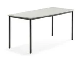 Meble do szkół i przedszkoli - AJ Produkty Stół BORS, 1600x700x760 mm, laminat szary, antracyt - miniaturka - grafika 1