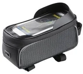 Uchwyty samochodowe do telefonów - Forever Torba na rower s krytým pouzdrem na telefon Model 01 OEM100510) Czarna - miniaturka - grafika 1