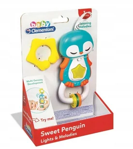 Clementoni Interaktywna Grzechotka Pingwin, - Zabawki interaktywne dla dzieci - miniaturka - grafika 2