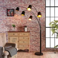 Lampy stojące - LINDBY 5-punktowa lampa stojąca Tinne, z tkaniny - miniaturka - grafika 1