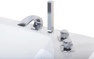 Beliani Wanna  Led Fuerte z hydromasażem biała 118961 - Wanny z hydromasażem - miniaturka - grafika 9