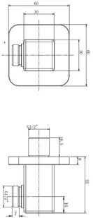 Omnires 8815B CR 8815B CR przyłącze kątowe - Akcesoria hydrauliczne - miniaturka - grafika 2