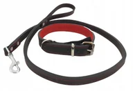 Smycze dla psów - dr Seidla Komplet Skórzana i Smycz dla Psa Czarna L - miniaturka - grafika 1