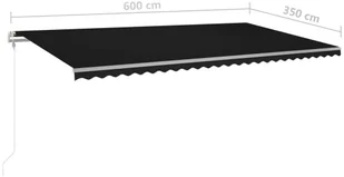 VidaXL Lumarko Automatycznie zwijana markiza, LED i czujnik wiatru, 600x350 cm 3069054 VidaXL - Markizy - miniaturka - grafika 9