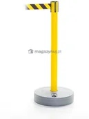Pachołki i taśmy ostrzegawcze - Tensator Pachołek/słupek plastikowy Popular z rozwijaną taśmą ostrzegawczą. Żeliwna podstawa. (Taśma 2,3m) - miniaturka - grafika 1