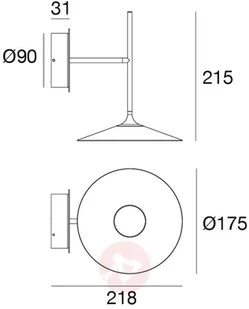 Linea Light Kinkiet LED Poe Plus, biała - Lampy ścienne - miniaturka - grafika 2