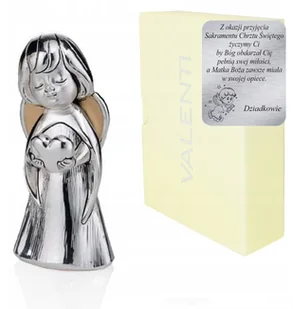 Figurka srebrna Aniołek Chrzest Urodziny Grawer - Wyposażenie pokoiku dziecięcego - miniaturka - grafika 2