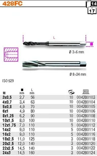 BETA GWINTOWNIK MASZYNOWY NIEPRZELOT. HSS M22 428FC/22 - Gwintowniki - miniaturka - grafika 2