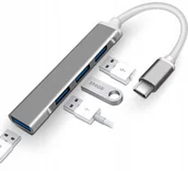 Adaptery i przejściówki - Hub Usb-c Adapter Przejściówka Rozdzielacz Usb 3.0 - miniaturka - grafika 1