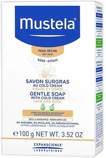 Mustela Delikatne mydło z Cold-Cream 100g - Kosmetyki kąpielowe dla dzieci - miniaturka - grafika 3