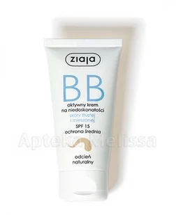 Ziaja BB Aktywny krem na niedoskonałości skóry tłustej i mieszanej SPF 15 50ml - Kremy BB - miniaturka - grafika 3