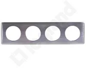 Klawisze i ramki - Legrand Ramka poczwórna Celiane 068924 aluminium - miniaturka - grafika 1