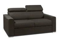 Sofy i kanapy - LINEA SOFA 2-osobowa kanapa z ekspresowym mechanizmem rozkładania z tkaniny VIZIR - Kolor: czekoladowy - Miejsce do spania: 120 cm - Materac 18 cm - miniaturka - grafika 1