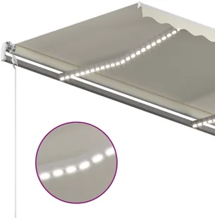 VidaXL Lumarko Automatycznie zwijana markiza, LED i czujnik wiatru, 350x250 cm 3068892 VidaXL - Markizy - miniaturka - grafika 6