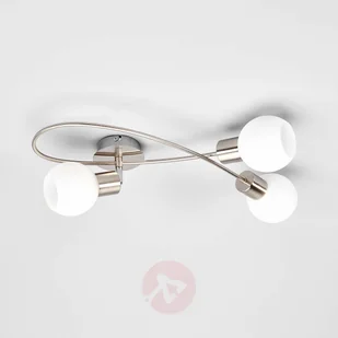 Lampenwelt Elegancka lampa sufitowa LED ELAINA, 3pkt., nikiel - Lampy sufitowe - miniaturka - grafika 2