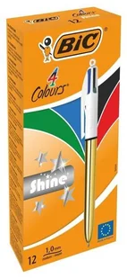 BIC Długopis 4 Colours Shine Gold 964774 pudełko A 12 - Długopisy - miniaturka - grafika 2