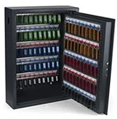 Wieszaki i stojaki - Unbekannt PAVO kasetka na 8056019 skrzynka na klucze firmy/szafy/Tresor, High Security z elektryczny tworzenia kopii zapasowych, 100 haczyk z bocznym zamkiem składowanych na klucz, ciemnoszary 8056019 - miniaturka - grafika 1