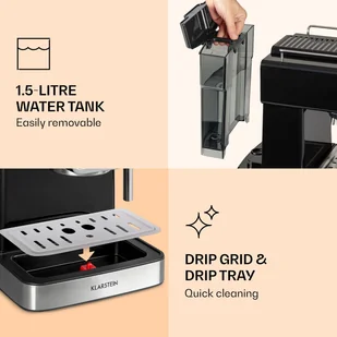 Ekspres do kawy Klarstein Gusto Classico TK42-Gusto-B - Ekspresy do kawy - miniaturka - grafika 7