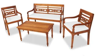 vidaXL Zestaw mebli ogrodowych Batavia, 7 części, drewno tekowe - Meble ogrodowe - miniaturka - grafika 2