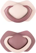 Smoczki uspokajające - canpol Babies Zestaw smoczków uspokajających silikonowych symetrycznych Pure Color 0-6 m, różowy - miniaturka - grafika 1