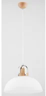 Lampy sufitowe - Alfa Eclat 60581.01 lampa wisząca zwis 1x60W E27 biała/brązowa - miniaturka - grafika 1