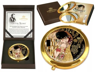 Lusterko Otwierane Kosmetyczne Klimt Pocałunek - Lusterka do makijażu - miniaturka - grafika 2