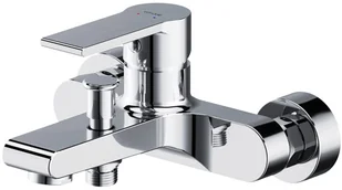 Cersanit Bateria wannowa ścienna Brasco chrom - Baterie wannowe i prysznicowe - miniaturka - grafika 2