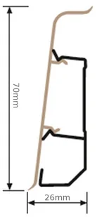 Arbiton Decora Listwa Indo Dąb Windston 05 7,0x2,5x250,0/Listwa Przypodłogowa/GAT 1 - Panele podłogowe - miniaturka - grafika 2