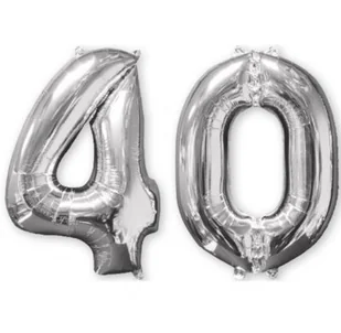 AMSCAN Balony foliowe srebrne - 40, 2 sztuki 3581801 - Kinder party - miniaturka - grafika 2