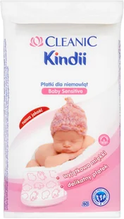 Cleanic KINDII BABY SENSITIVE Płatki bawełniane dla niemowląt 60 szt - Inne akcesoria do pielęgnacji dzieci - miniaturka - grafika 4