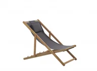 Leżaki ogrodowe - Beliani Leżak ogrodowy szary AVELLINO - miniaturka - grafika 1