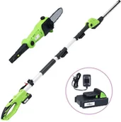 Pozostałe narzędzia ogrodowe - vidaXL 2-w-1 nożyce do żywopłotu i piła na drążku, 20V 1500 mAh Li-ion - miniaturka - grafika 1