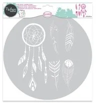 Aladine Szablon okrągły, pióra, 28 cm - Scrapbooking - miniaturka - grafika 3