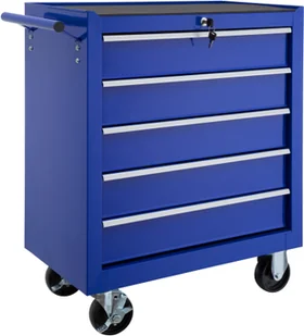 TecTake Wózek narzędziowy warsztatowy 5 szuflad niebieski 402798 - Skrzynki i torby narzędziowe - miniaturka - grafika 2