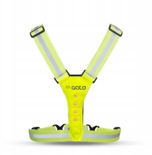 GATO GATO Szelki odblaskowe LED GATO SAFER SPORT żółte - Pozostały sprzęt i akcesoria do ćwiczeń - miniaturka - grafika 3