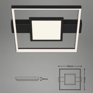 Briloner Lampa sufitowa LED 3028, kątowa, czarna, 2-pkt. - Lampy sufitowe - miniaturka - grafika 4