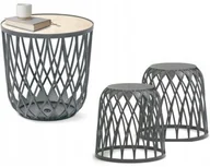 Meble ogrodowe - PROSPERPLAST Zestaw mebli ogrodowych IKUBS3-405U Szary - miniaturka - grafika 1