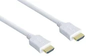 Kable - Good Connections High Speed   HDMI kabel z wtyczką Ethernet, pozłacane,  biały 4514-015W - miniaturka - grafika 1
