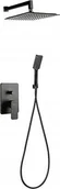 Zestawy prysznicowe - Valvex Zestaw prysznicowy Carre czarny 2448850 2448850 - miniaturka - grafika 1